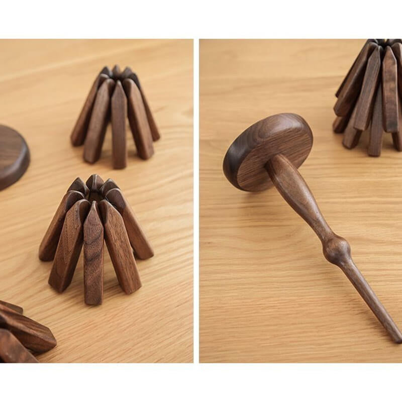 Dessous de Plat en Noyer Noir – Protection Élégante pour la Table