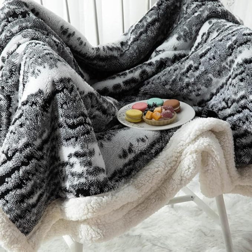 Plaid sherpa en velours Seraphina