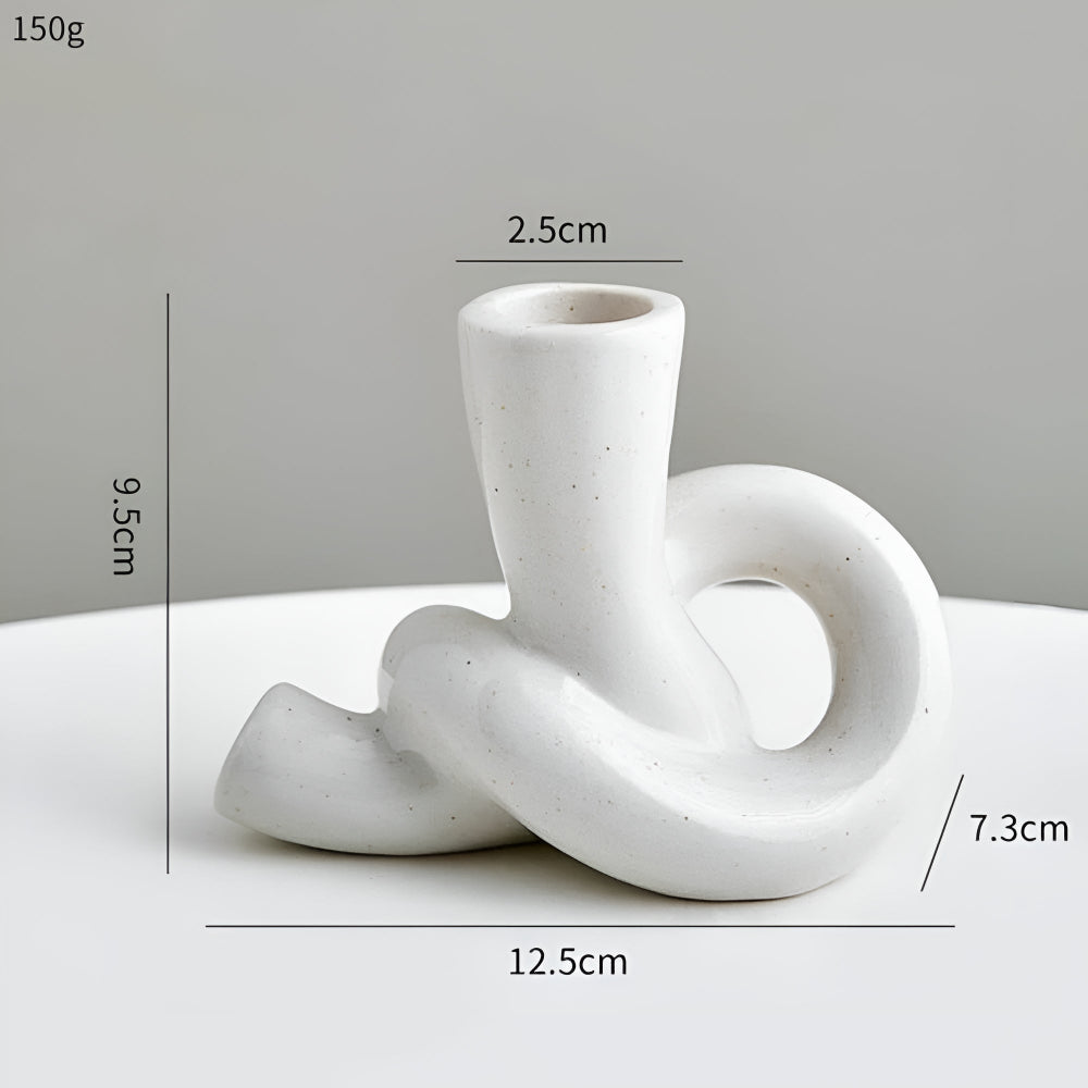 Bougeoir en céramique Knot