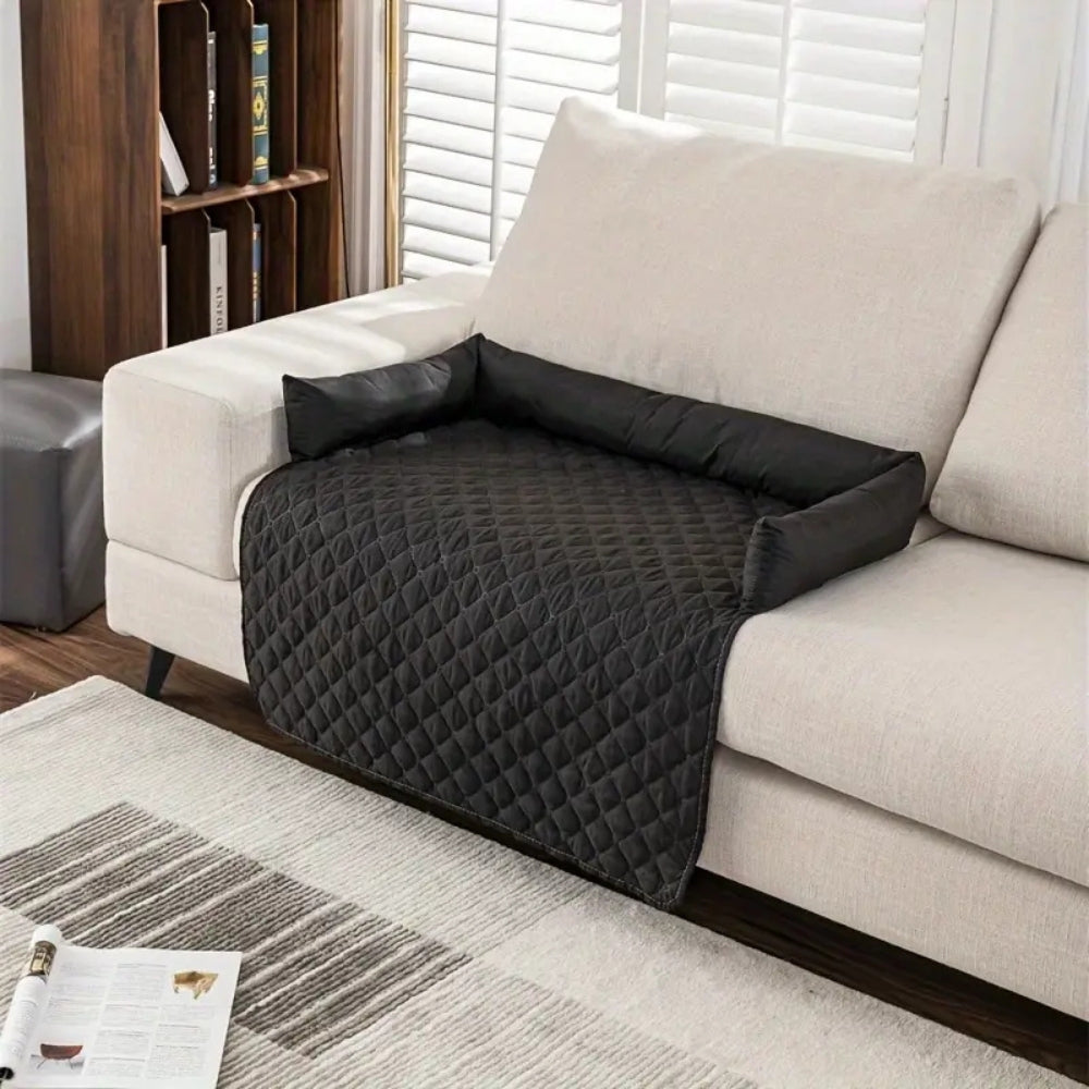 Housse de protection matelassée à rebords pour animaux