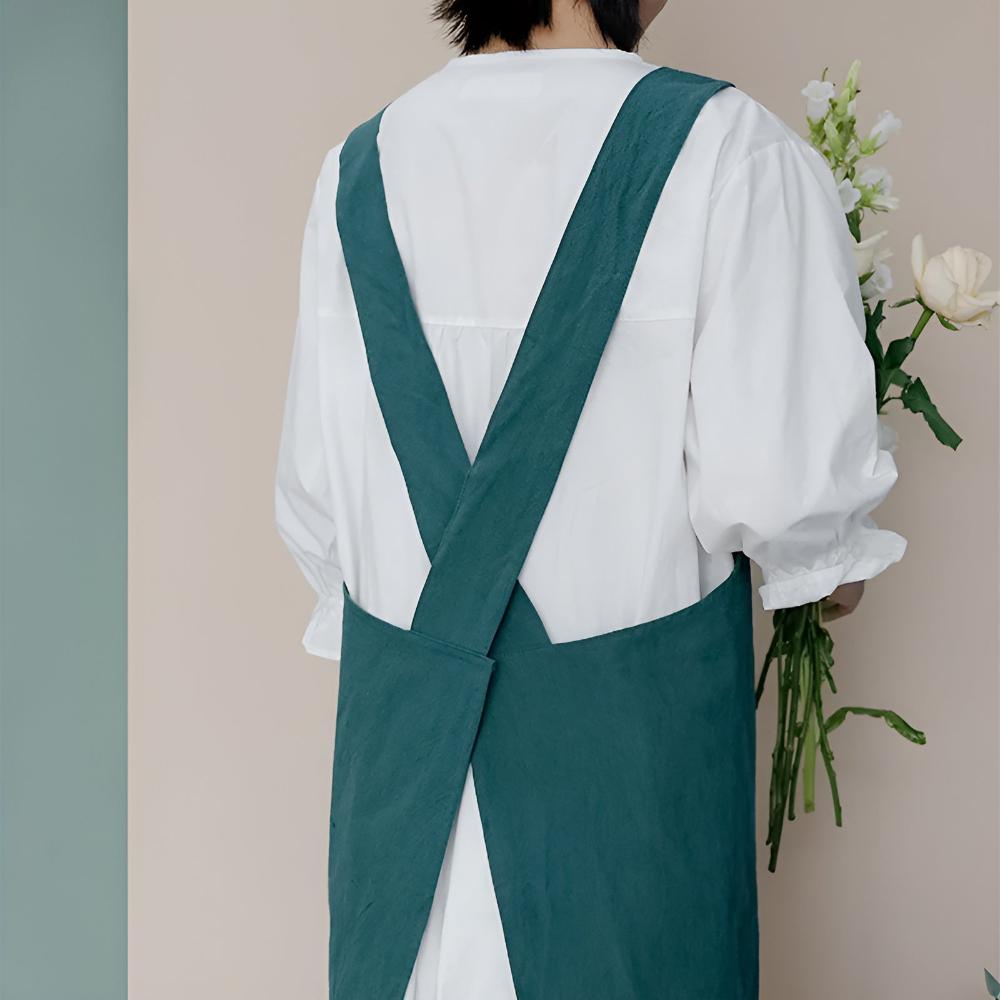 Tablier minimaliste à bretelles croisées