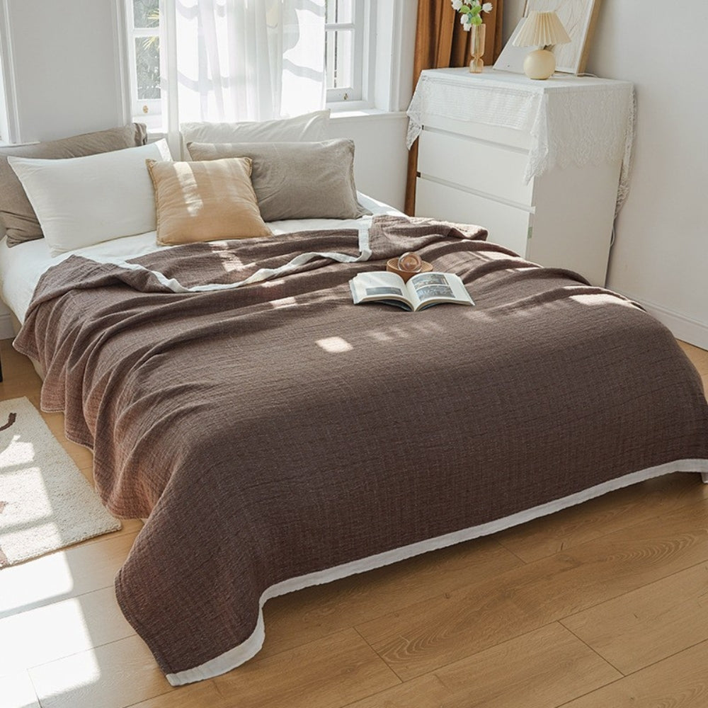 Plaid multicouche en mousseline de coton
