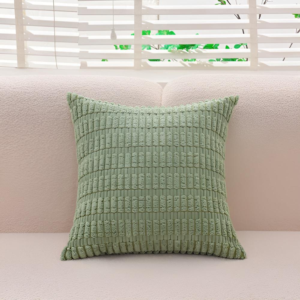 Housses de coussin moelleuses nervurées