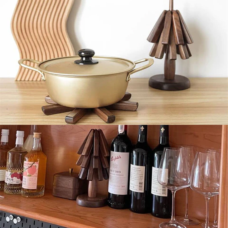 Dessous de Plat en Noyer Noir – Protection Élégante pour la Table