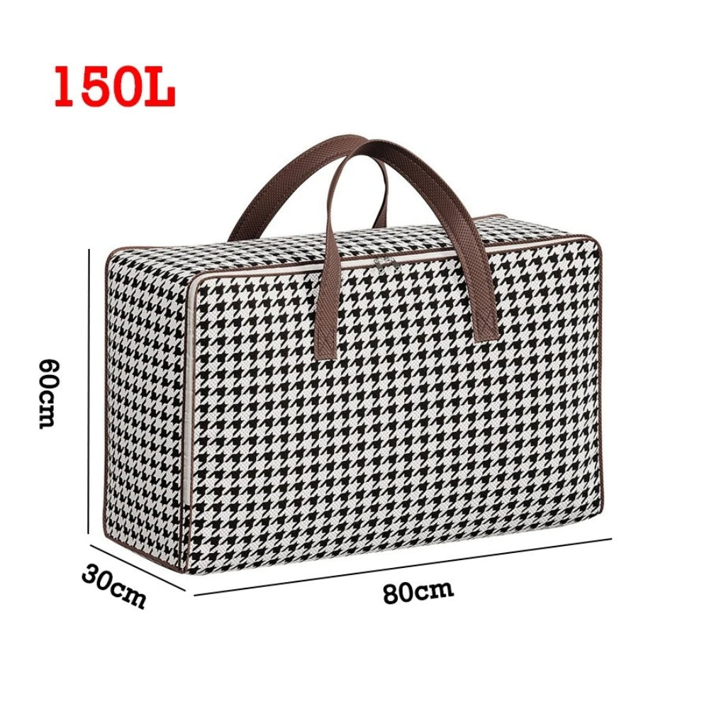 Valise de rangement grande capacité pied-de-poule