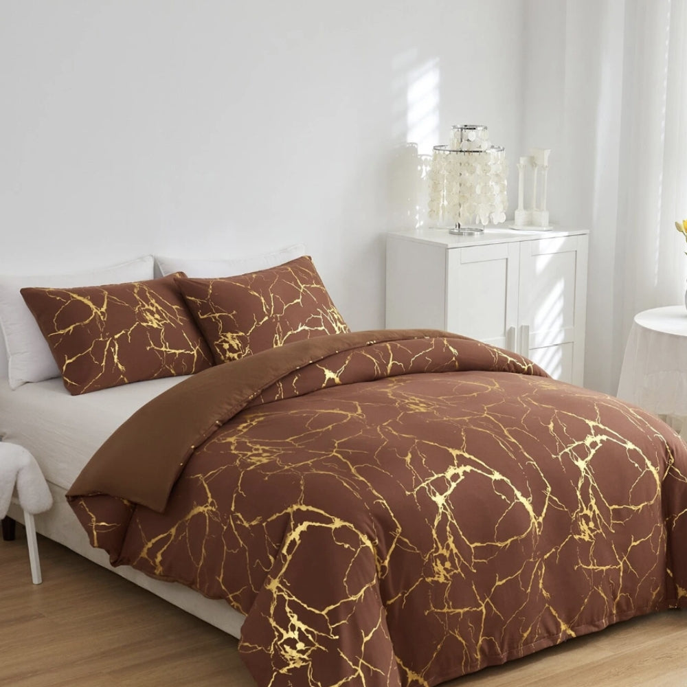 Parure de couette premium effet marbre