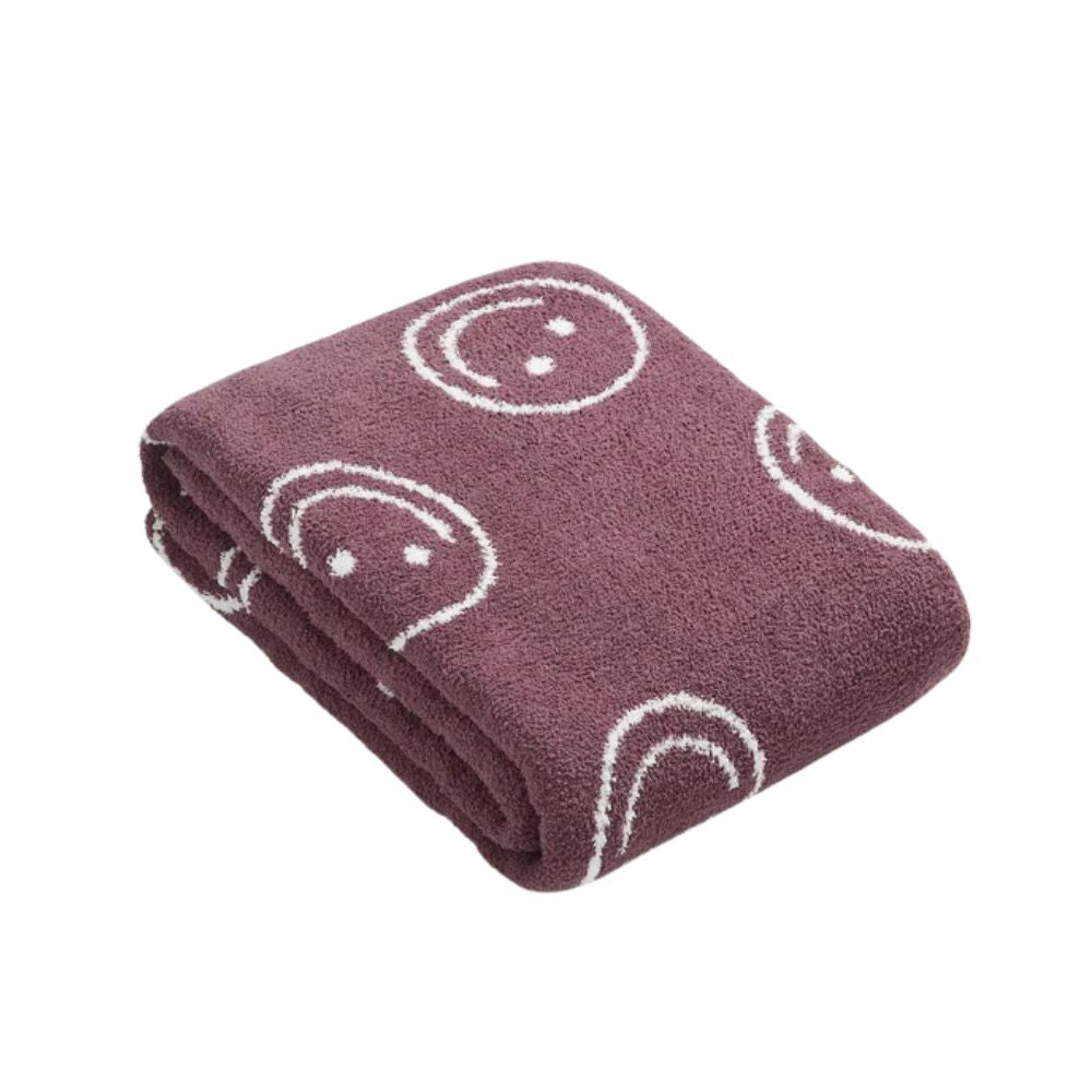 Plaid moelleux smiley