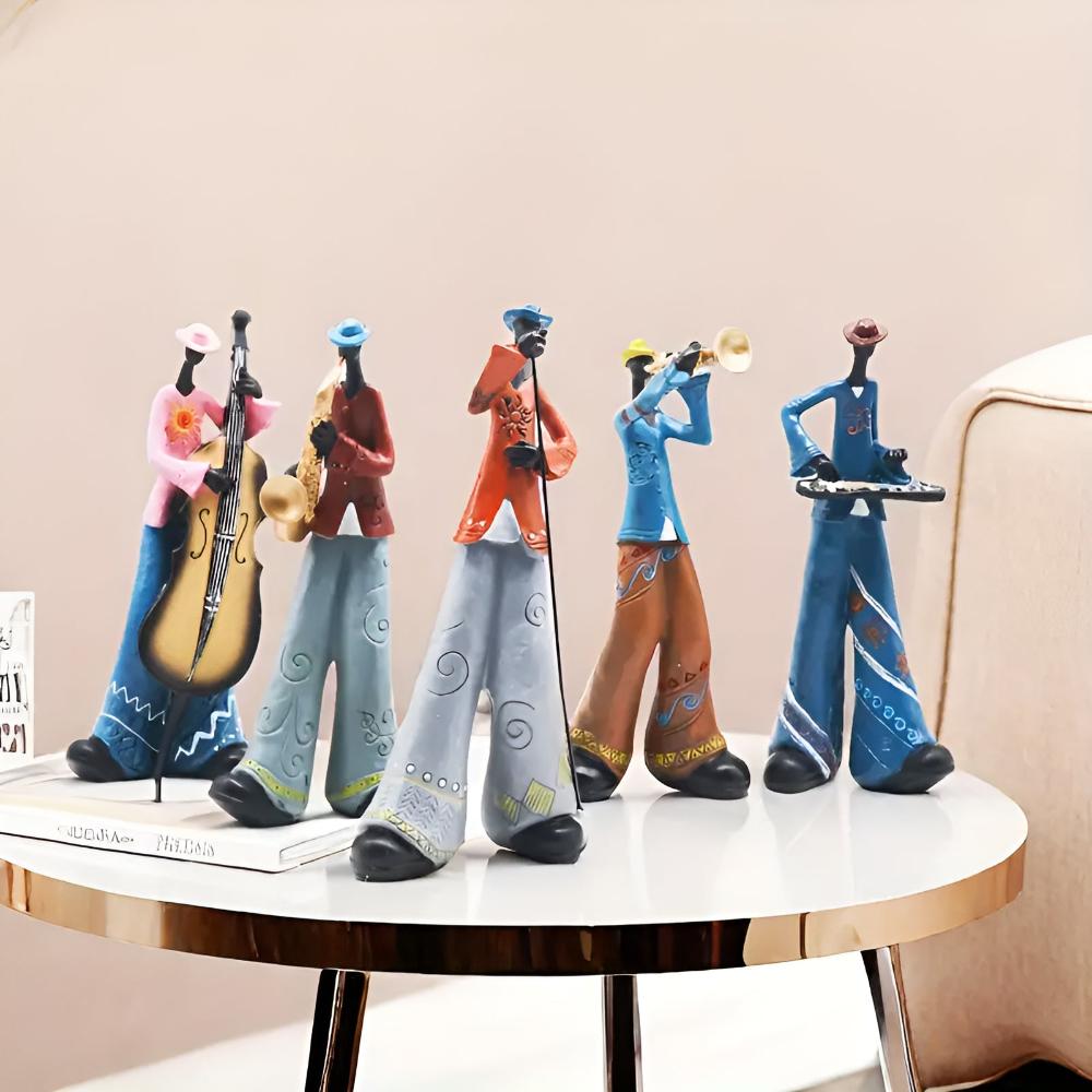 Figurine groupe de jazz en résine – Ecstasy Trumpet