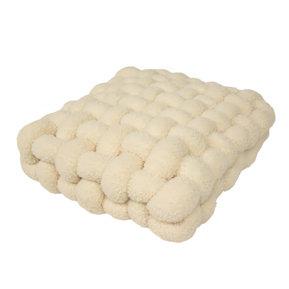Coussin bouclette noué moelleux