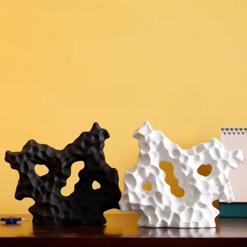 Sculpture corail en céramique – Blanc Corail