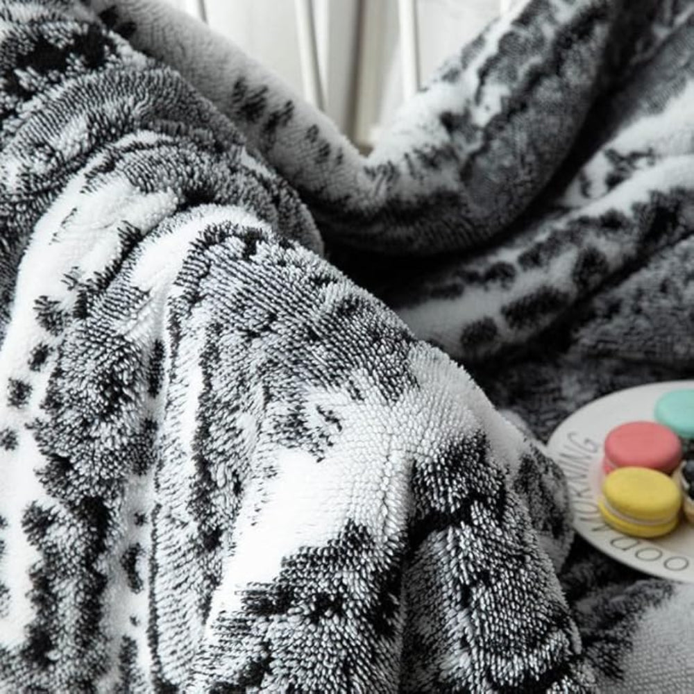 Plaid sherpa en velours Seraphina