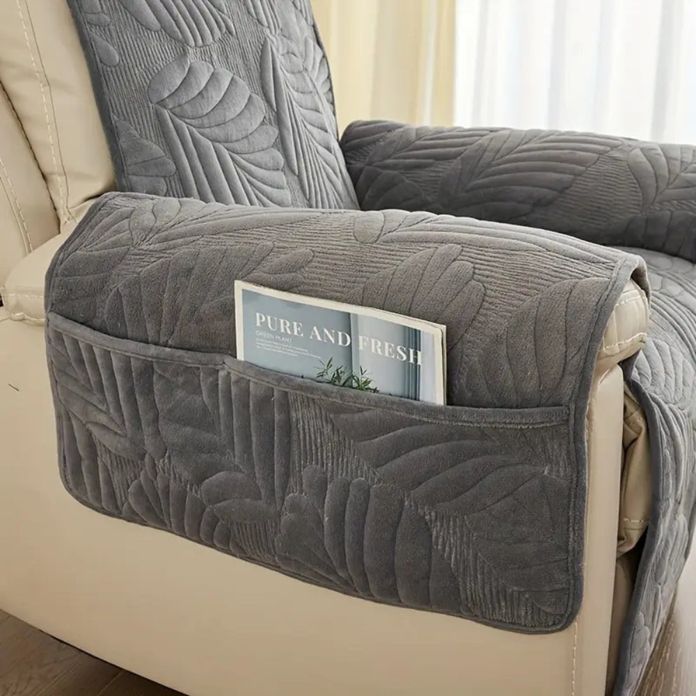 Housse de fauteuil relax motif feuilles