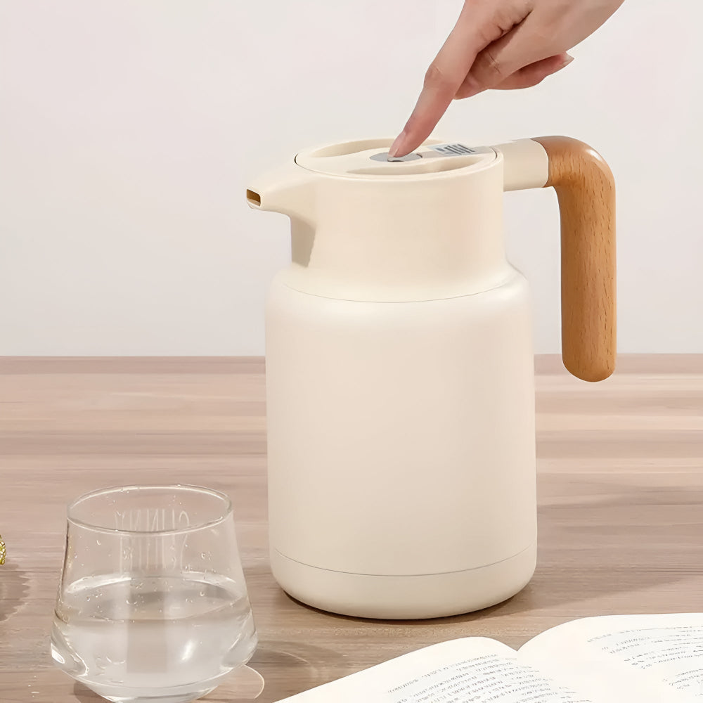 Carafe isotherme à poignée en bois