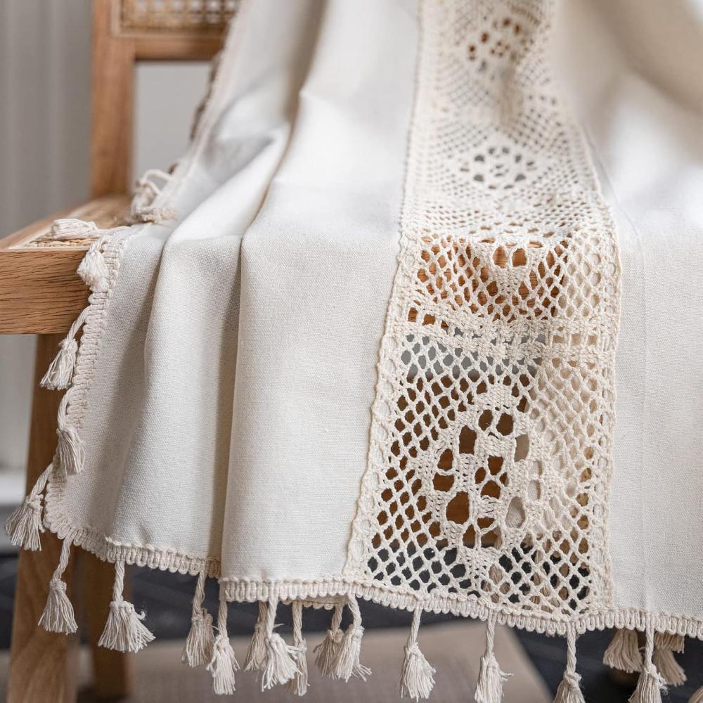 Rideau boho en lin