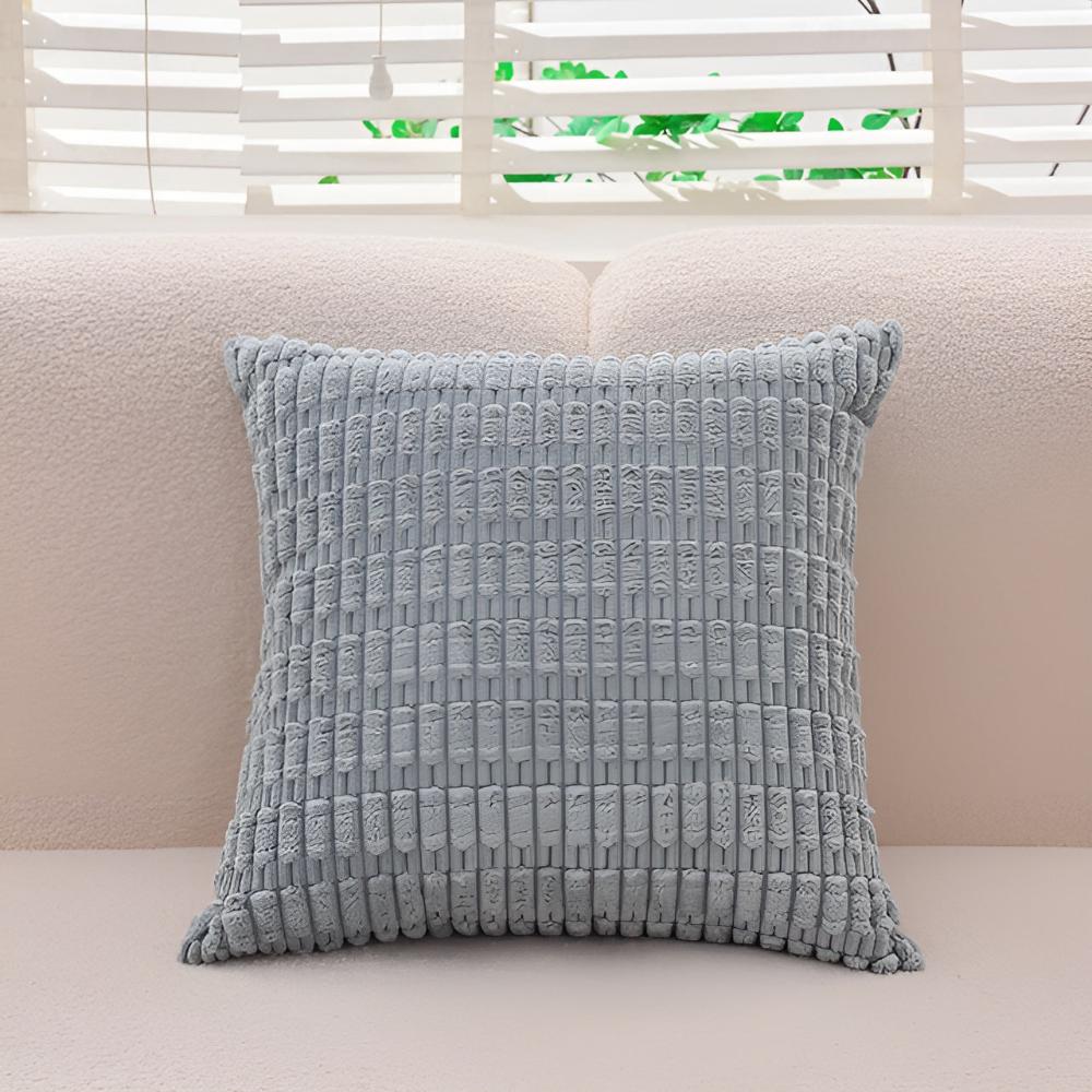Housses de coussin moelleuses nervurées