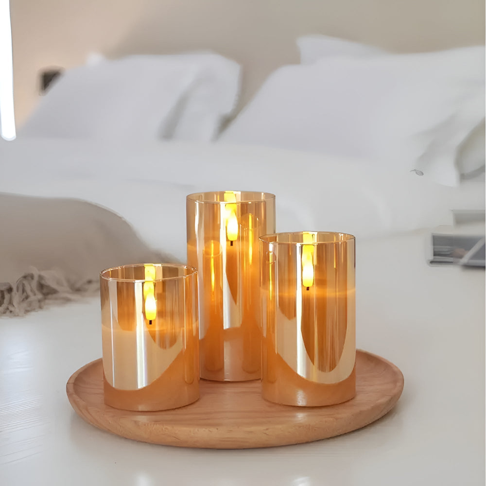 Bougies LED 3D sans flamme | Lot de 3