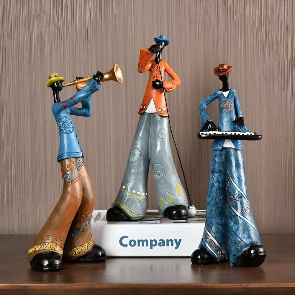 Figurine groupe de jazz en résine