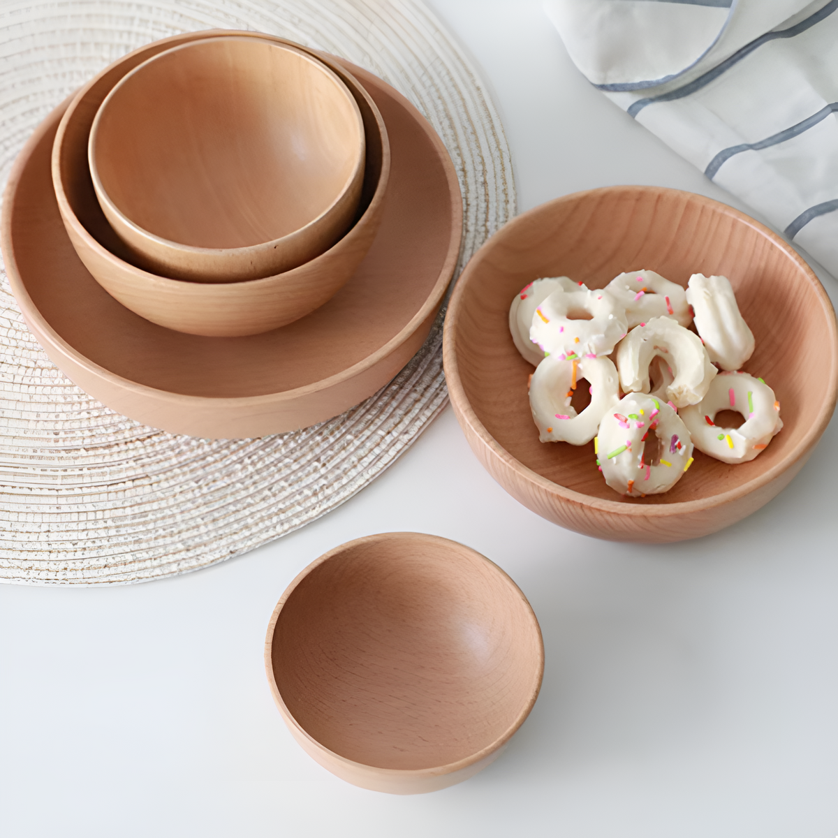 Saladier artisanal en bois