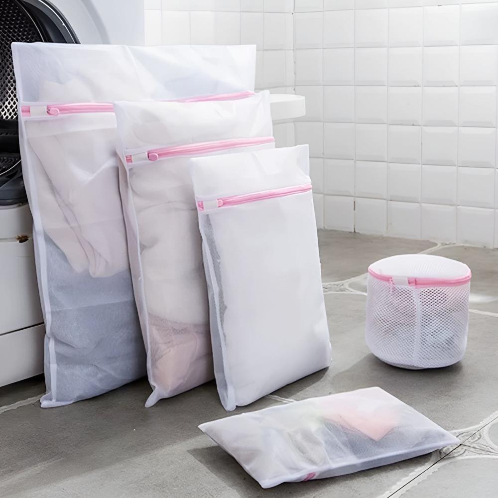 Cubes à linge en filet zippés