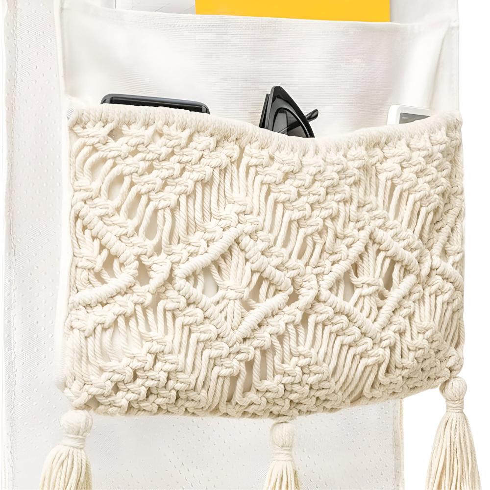 Panier de rangement boho fait main