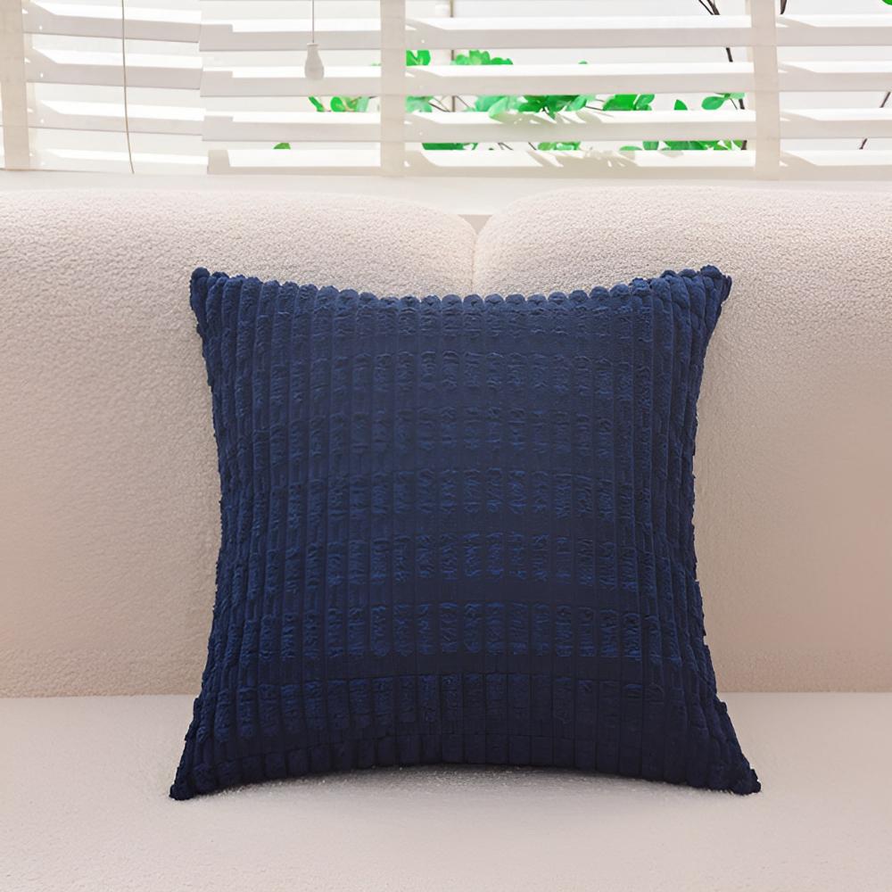 Housses de coussin moelleuses nervurées