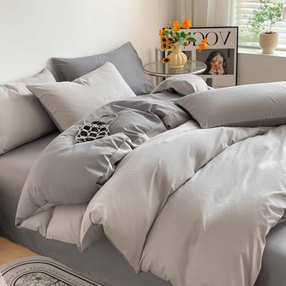 Parure de couette en coton Lustova | 3 pièces