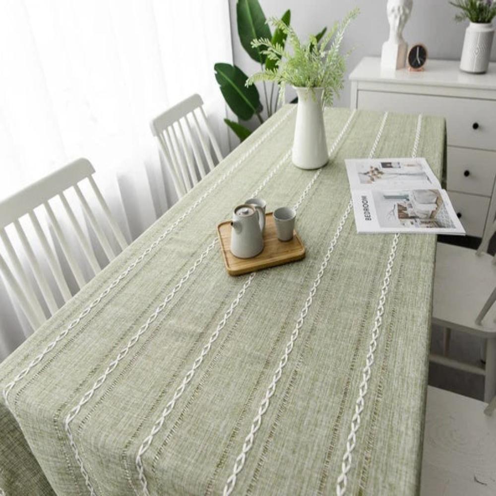 Nappe élégante en coton et lin