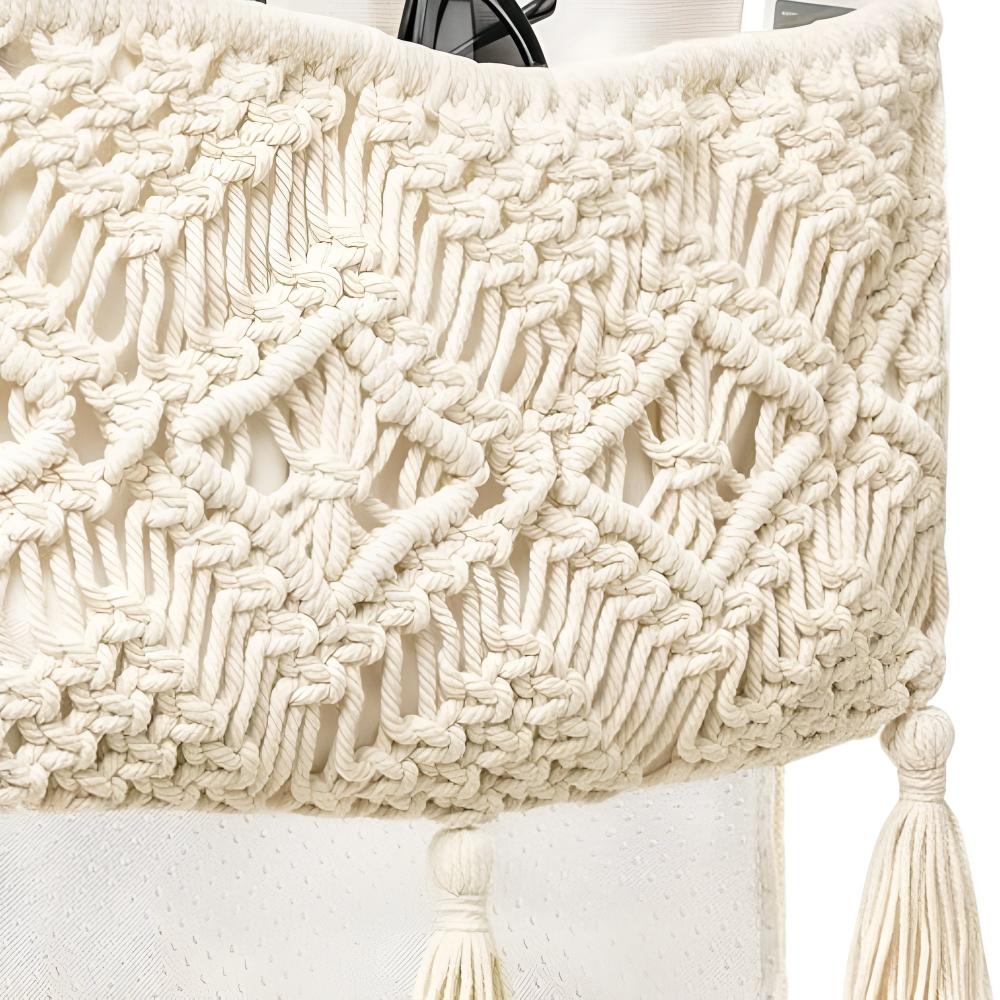 Panier de rangement boho fait main