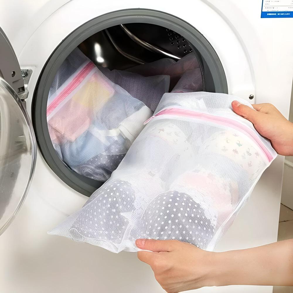 Cubes à linge en filet zippés