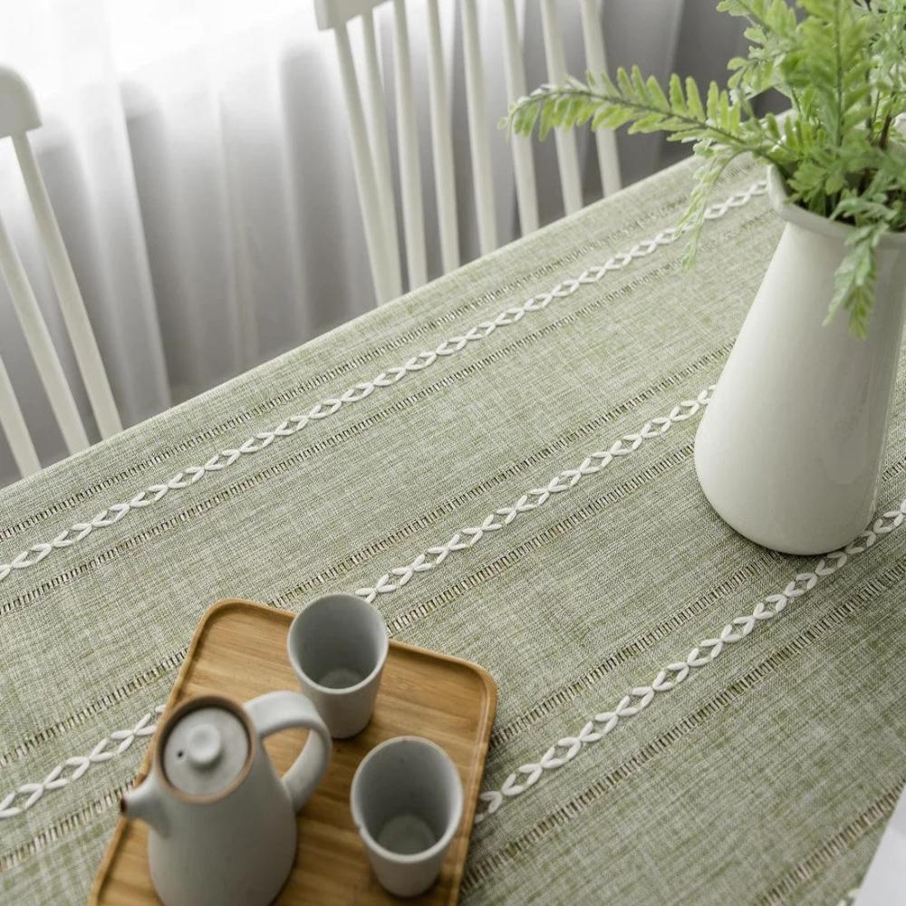 Nappe élégante en coton et lin