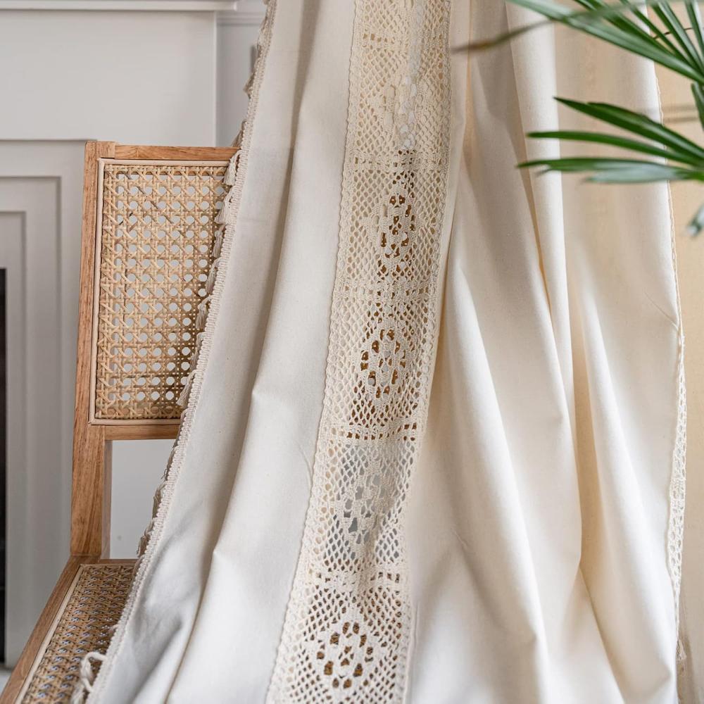 Rideau boho en lin