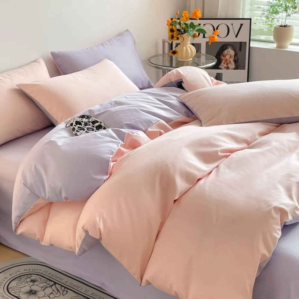 Parure de couette en coton Lustova | 3 pièces