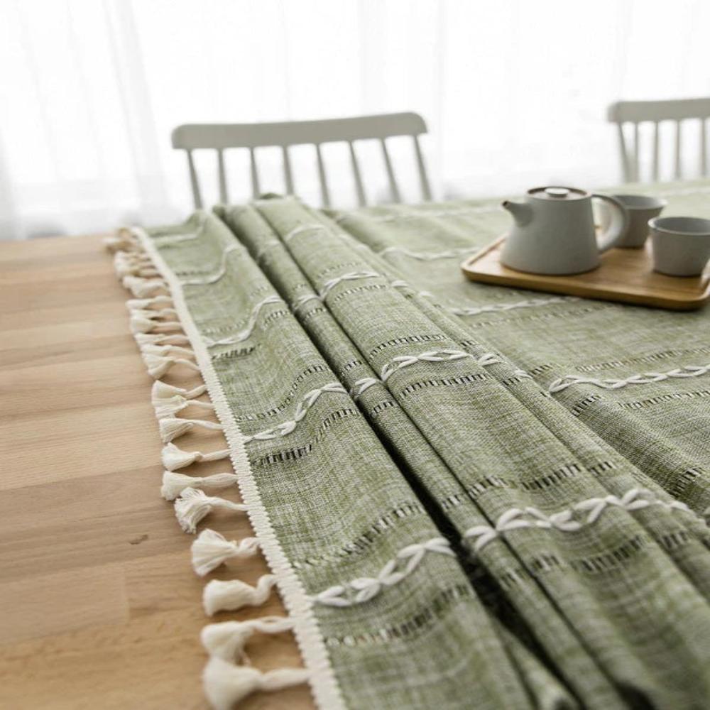 Nappe élégante en coton et lin
