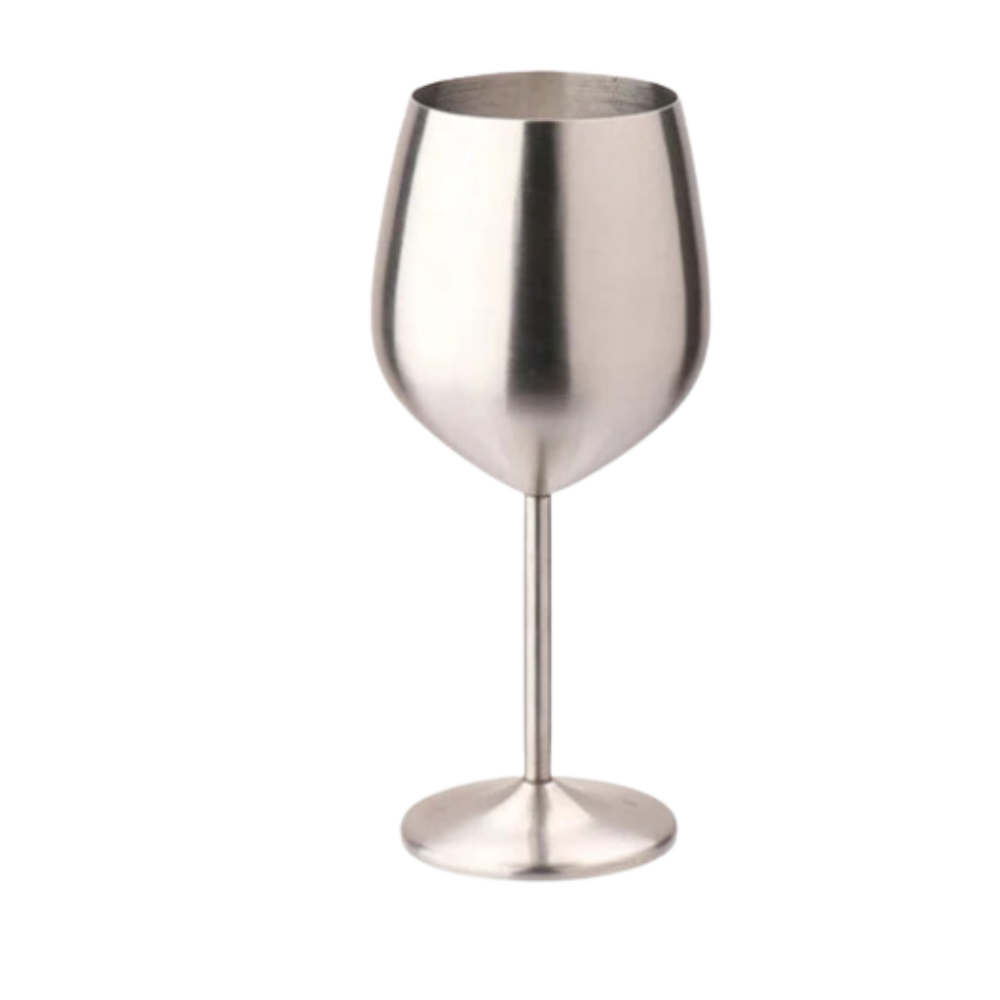 Verre à vin en inox brillant