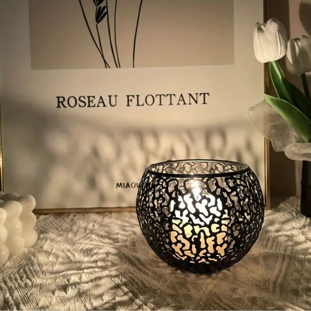 Bougeoir Glow Sphere – Doré