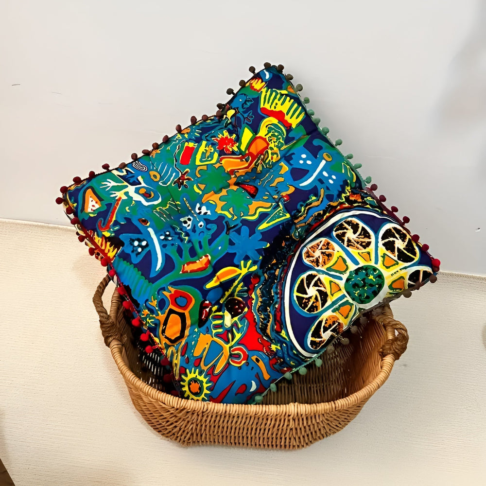 Coussin de sol carré style boho
