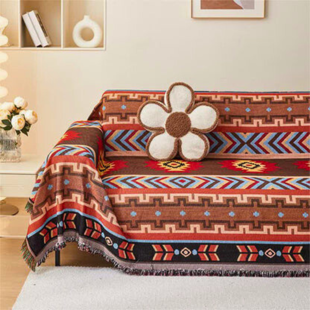Housse de canapé boho géométrique – 71"x51"