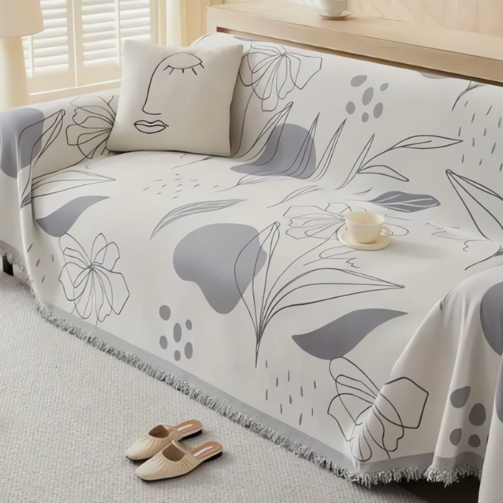 Housse de canapé en chenille Floral Essence