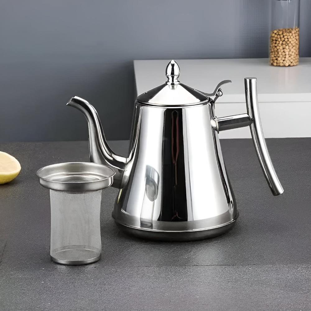 Bouilloire en inox avec filtre intégré