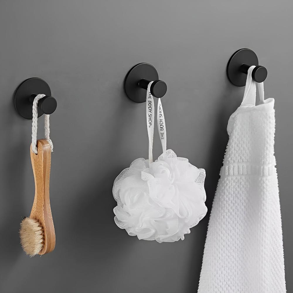 Crochets de douche à verrouillage – Argenté