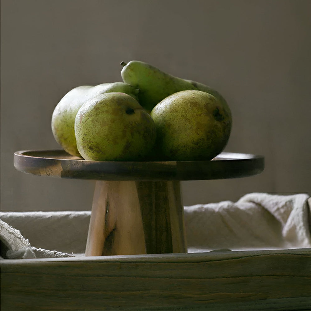 Présentoir à gâteau sur pied en bois