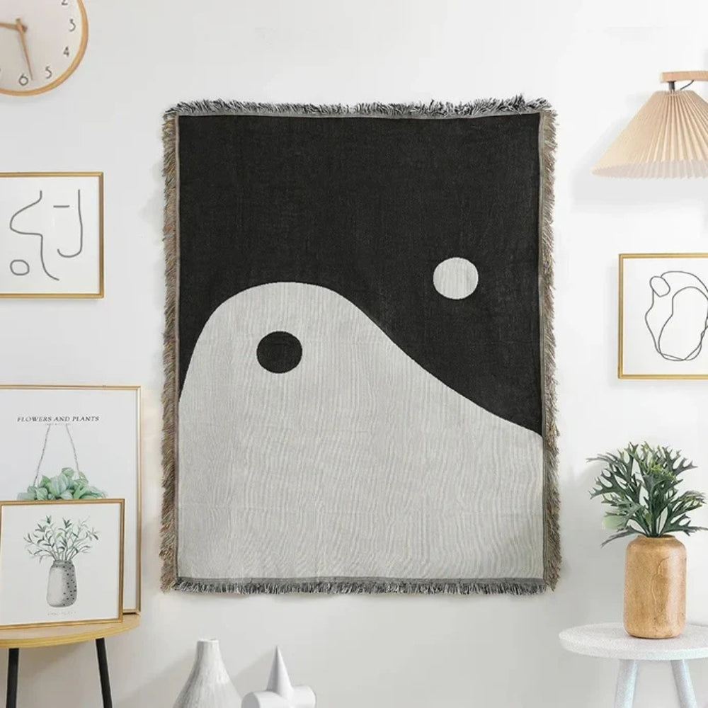 Plaid tapisserie yin et yang