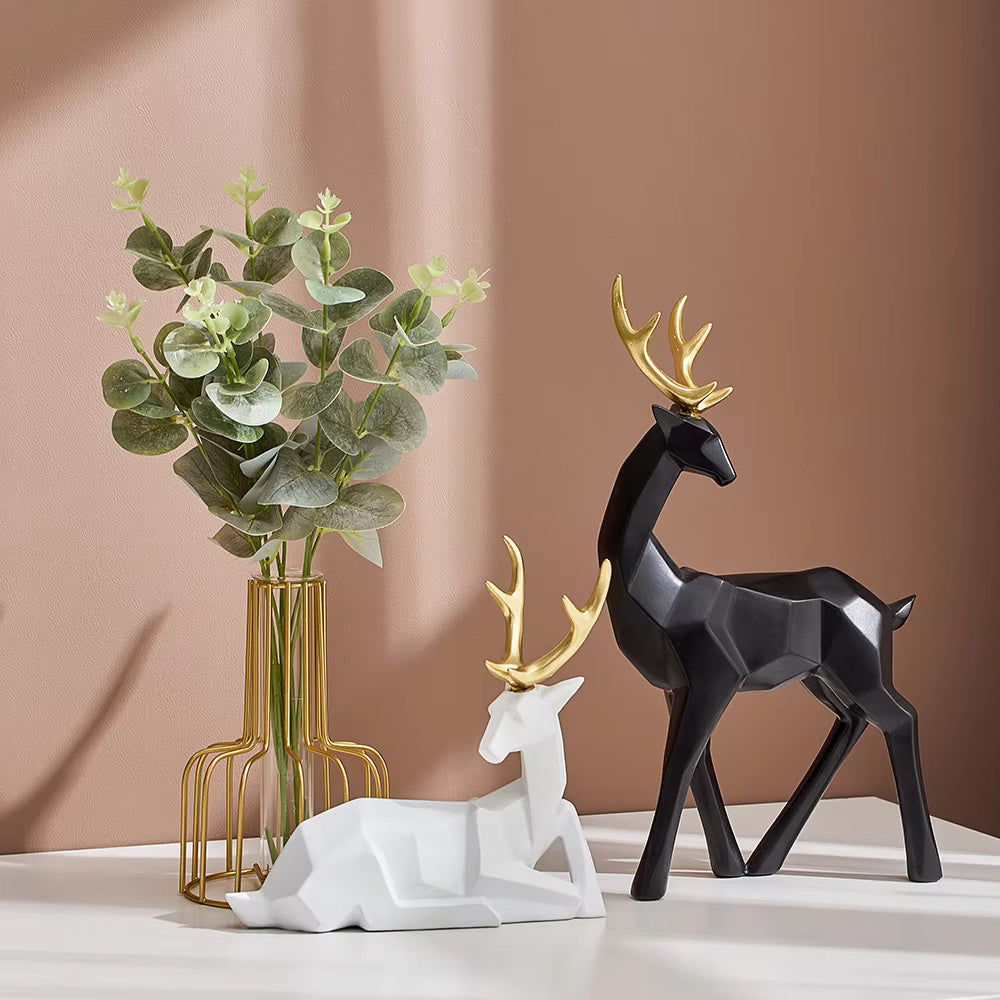 Figurine cerf géométrique