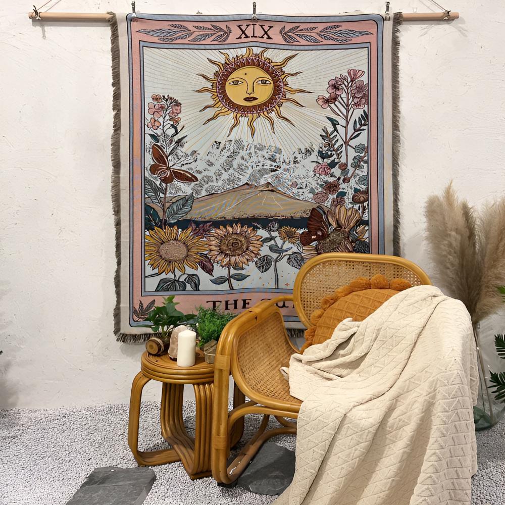 Plaid tapisserie soleil boho