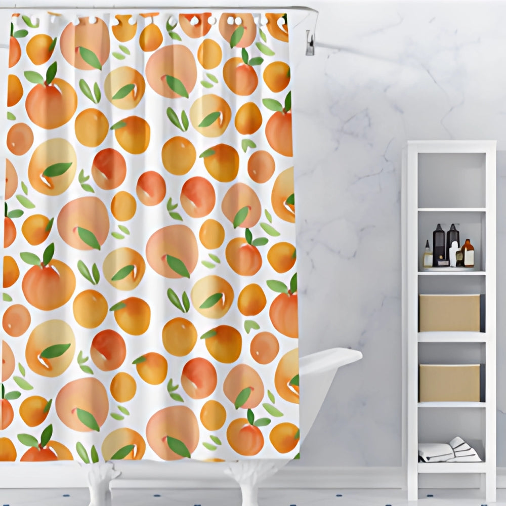 Rideau de douche oranges ensoleillées – 35"Wx 71"L