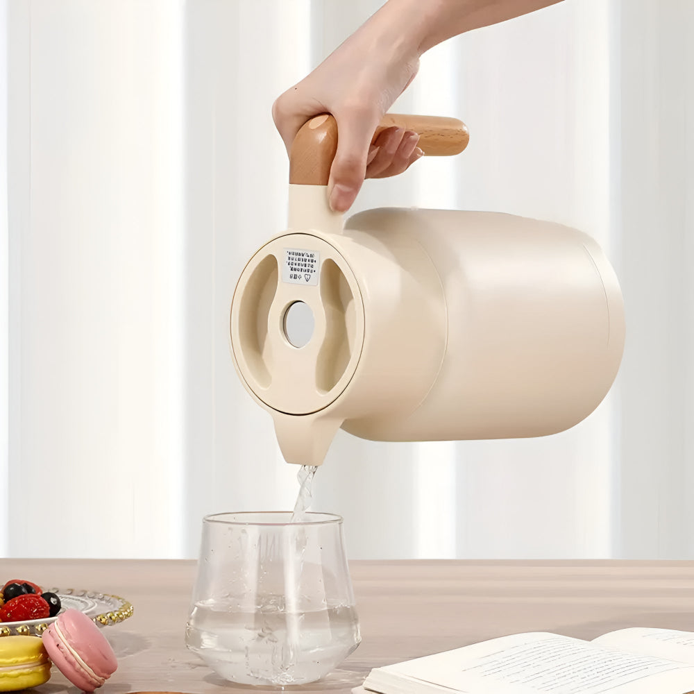 Carafe isotherme à poignée en bois