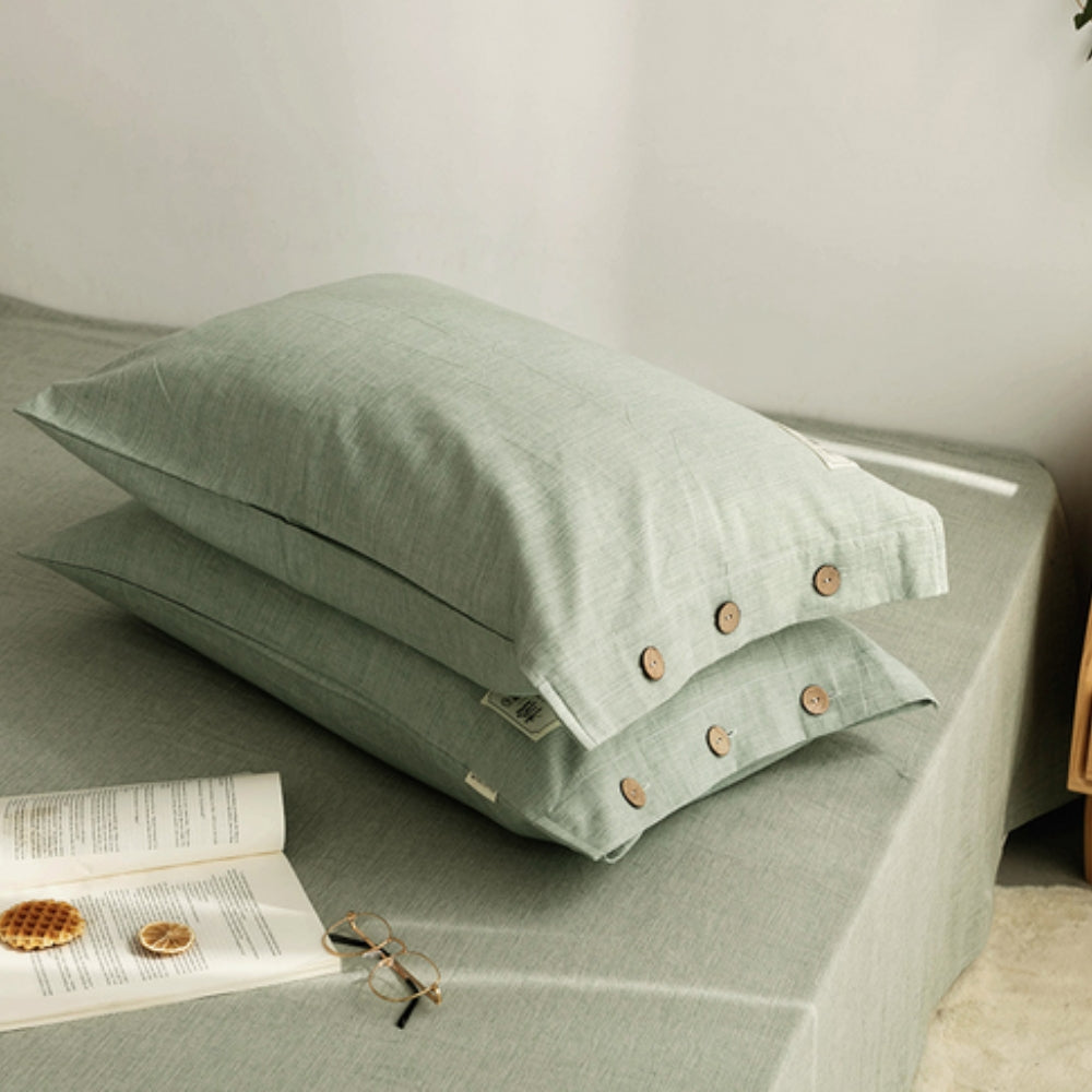 Taies d'oreiller en coton | Lot de 2