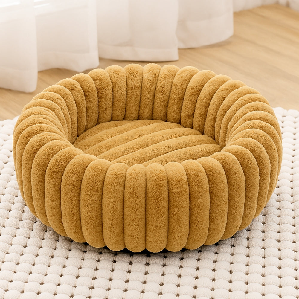 Panier rond moelleux Purrfectly Plush pour animaux