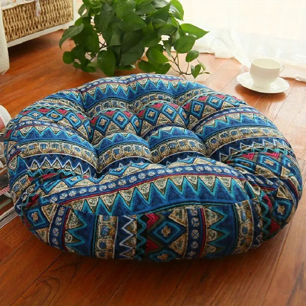 Coussin boho rond polyvalent