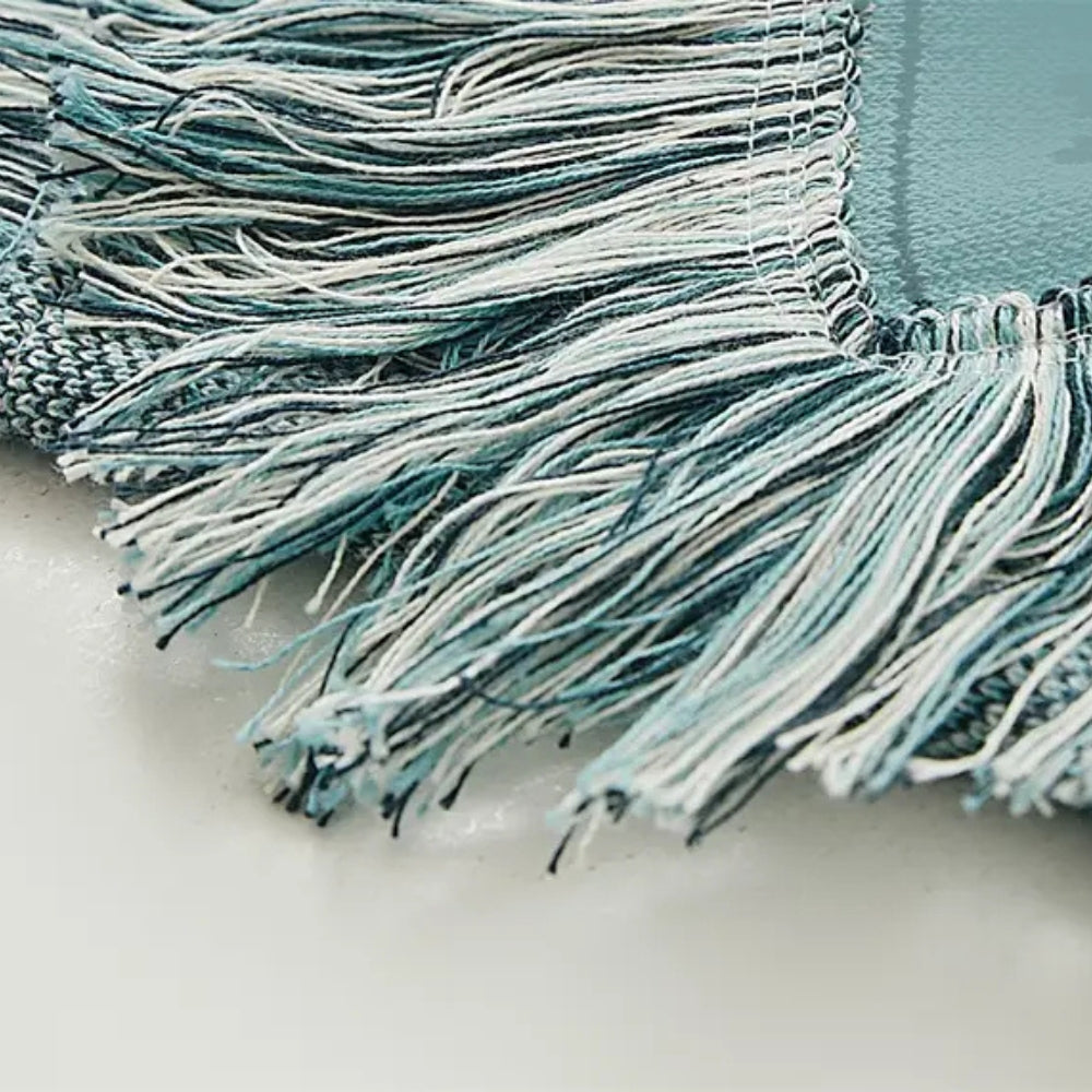 Plaid tricoté en coton géométrique boho Azura